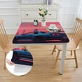 thumbnail image 2 of Acheng Synthwave Style Square Tablecloth for Outdoor Picnic Camping and Indoor Kitchen Dining Party 100% Polyester Fiber 46*46, 2 of 8