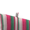 thumbnail image 2 of Jordan Manufacturing 72" x 22" Giden Cider Pink and Green Stripe Rectangular Outdoor Chaise Lounge Cushion with Ties and Hanger Loop, 2 of 9