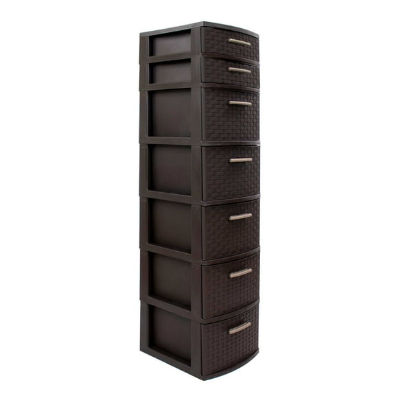 Cajonera Tipo Rattan MQ 7 niveles Wengue