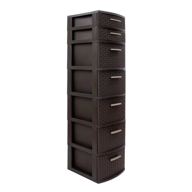 Cajonera Tipo Rattan MQ 7 niveles Wengue