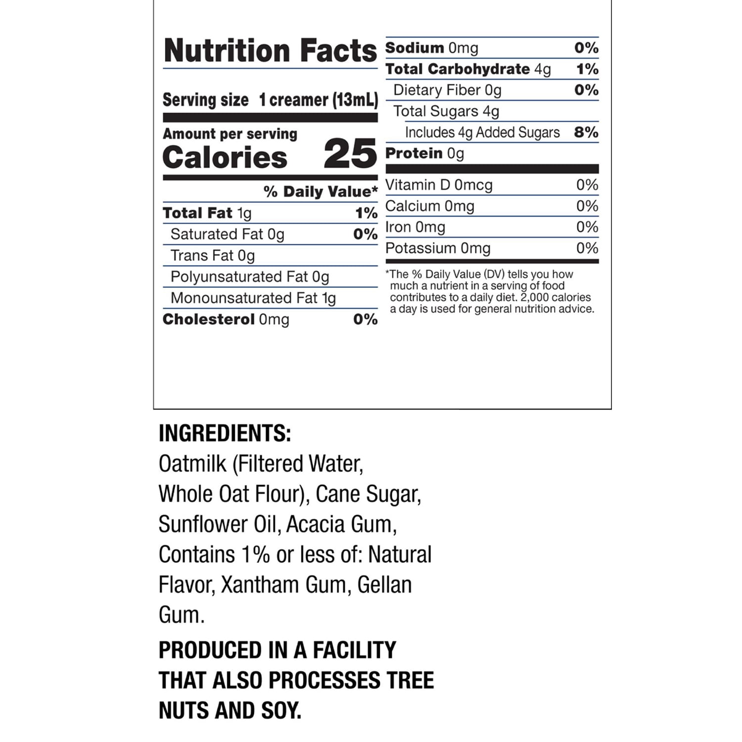 Silk Oat Milk Oatmeal Cookie Single Serve Non-Dairy Creamer, 0.5 fl. oz. cup l Pack of 50