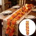 thumbnail image 5 of DefiDgd Artificial Maple Leaf Garland,Reusable Faux Fall Vine Decor,Autumn Hanging Greenery Vine for Thanksgiving Halloween Wall Fireplace Table Front Door Home Decor(J), 5 of 8