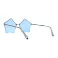 thumbnail image 2 of Womens Rimless Star Shape Hippie Groove Pimp Sunglasses Blue, 2 of 4