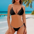 thumbnail image 2 of MKLEKYY Trajes De Baño Mujer Short Women'S Two Piece Swimsuit V Neck Sexy Strap Rhinestone Bikini Swimsuit Bikini Set, 2 of 6