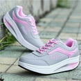 thumbnail image 6 of XIMIN Women's Walking Toning Platform Shoes Soft Comfy Running Shoe Fashion Lace up Rocker Shoes with Arch Support Sneakers Casual Lightweight Tennis Sneaker, 6 of 9