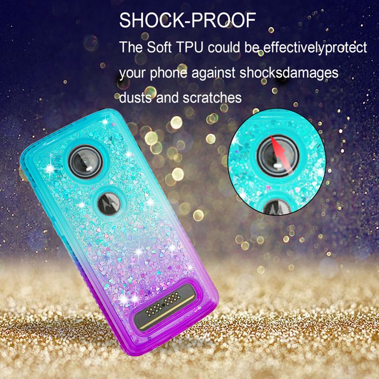 [GW USA] Glitter Phone Case Kickstand Compatible for Apple iPhone 8 Case,  iPhone 7 Case,Ring Stand Liquid Floating Quicksand Bling Sparkle Protective