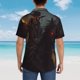 thumbnail image 4 of Balery Cool Skull Western Cowboy Camisas hawaianas de manga corta para hombre, camisas playeras de corte holgado, camisas de vacaciones con botones,Large, 4 of 7