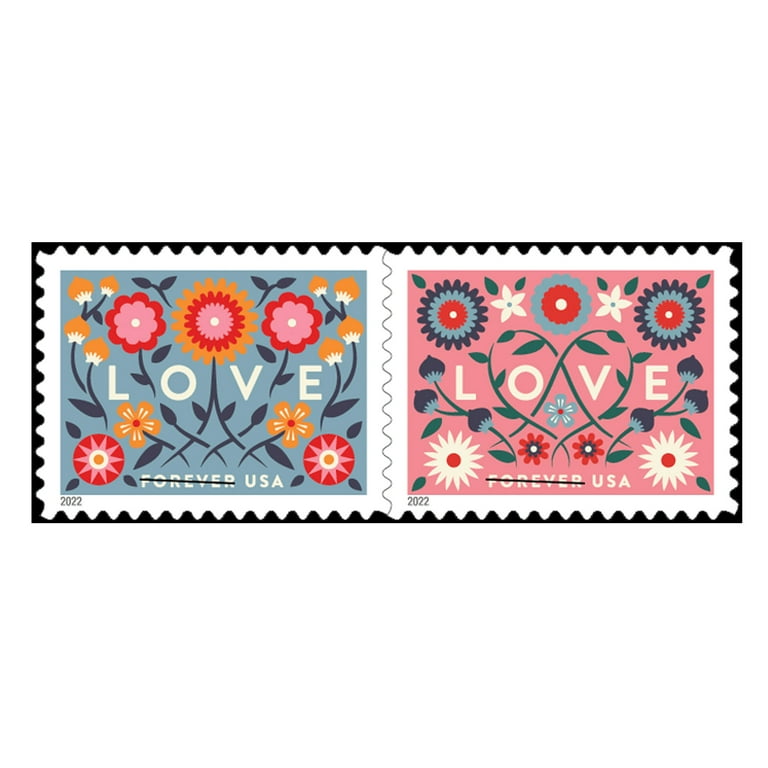 Love 2022 USPS Forever Postage Stamp 1 Sheet of 20 US Postal First Class  Valentine Heart Wedding Celebration Anniversary Romance Announcement Party  (20 Stamps) 