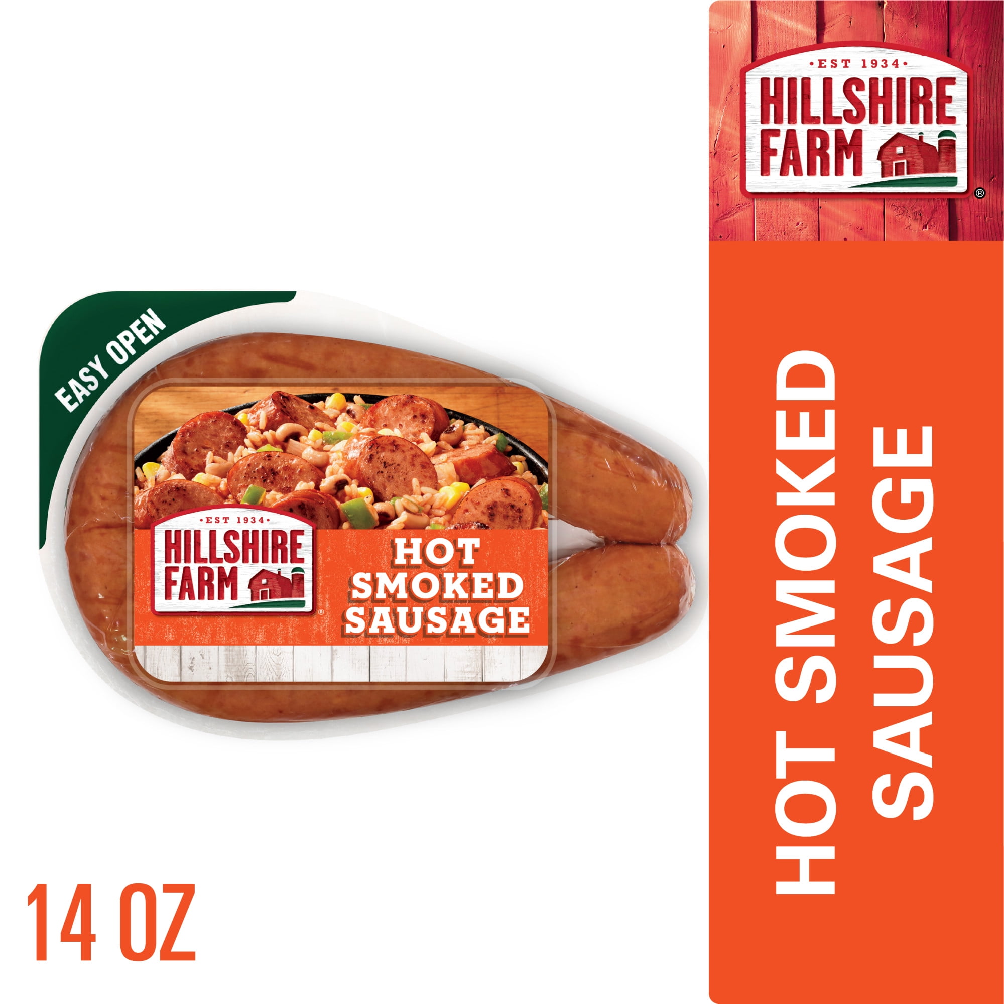 Hillshire Farm Hot Smoked Sausage 14 Oz Walmart Com