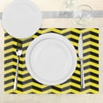 thumbnail image 3 of Ambesonne Yellow Chevron Place Mats Set of 4, Warning Sign Image, Standard Size, Black Yellow, 3 of 6