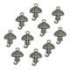 thumbnail image 4 of 50 colgantes de paraguas de aleación decorados con lazo, accesorios para hacer joyas, collares y pulseras (plata antigua)., 4 of 6