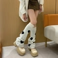 thumbnail image 6 of PIKADINGNIS Leg Warmers for Women Cute Y2k Japanese Girls Kawaii Anime Lovers Punk Heart Cotton Knitted Double-sided Knee-high, 6 of 7