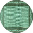 thumbnail image 1 of Ahgly Company Machine Washable Indoor Round Persian Turquoise Blue Traditional Area Rugs, 8' Round, 1 of 4
