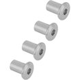 thumbnail image 5 of Flat Hex Nuts, M6 M8 Flat Nuts Nickel Plated Iron Round Head Hex Nuts Hex Socket Hex Nuts(m6*15 50pcs), 5 of 5