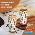 thumbnail image 4 of Stainless Steel Coffee Cup 7.7×2.6×3.5in Tapered Design Nylon Woven Wrist Strap Portable Durable Cup Bottom With Non-Slip Sticker Colorful Gummy Bears Candies Jelly Sweets, 4 of 8