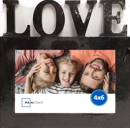 Mainstays 6x4 Cutout 'Love' Black Sentiment Picture Frame