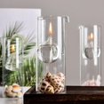 thumbnail image 4 of 2 Pack Clear Glass Tealight Candle Holder- Pillar Lamp Oil Holders Glass Votive Candle Holders - Clear Candle Holder for Thanks Giving Table Decor Wedding Propose Parties Holiday Home Decor, 4 of 8