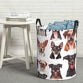 thumbnail image 6 of Daiia Happy Dog Faces Collage Round Laundry Basket with Handles Thickened Waterproof Circular hamper,Dirty Clothes Storage Basket for Bedroom,Bathroom,College Dorm-Small, 6 of 6