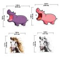 thumbnail image 2 of WIRESTER 4pcs Car Air Freshener Fragrance Vent Clip Interior Decoration for Cars with Lemon Scented Pad - Mosquito Purple Hippo & Appaloosa Horse & Black White Appaloosa Horse & Pink Hippo, 2 of 6