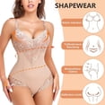thumbnail image 4 of Braguitas moldeadoras para mujer, ropa interior moldeadora ligera, escote redondo (L), 4 of 5