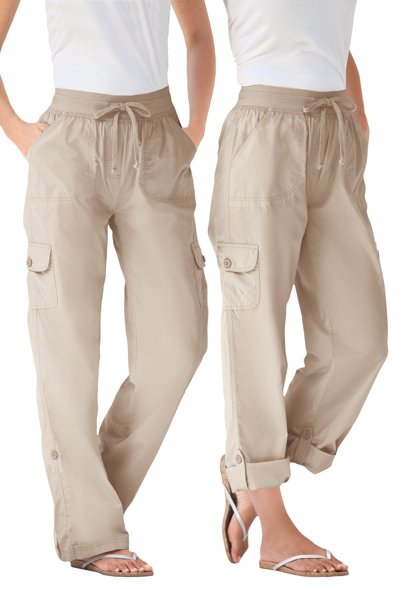 women's petite cargo pants with pockets