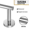 thumbnail image 4 of HITSLAM Toilet Paper Holder Wall Mount,Double Post Pivoting Toilet Paper Roll Holder,Chrome Bathroom Toilet Paper Holder for SUS 304 Stainless Steel, 4 of 10