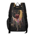thumbnail image 3 of Large Clear PVC Backpack Heavy Duty See Through Backpack for Adults Work Travel, Cosmic Cherry Moon Printed 12L, 3 of 8