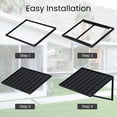 thumbnail image 5 of BACKYARD BEAUTIFUL Metal Awning 40" x 24", Front Door and Window Canopy with Powder-Coated Frame, Weather Resistant Sun and Rain Shelter for Patio, Entrance, Porch and Balcony, Dark Gray, 5 of 9