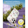 thumbnail image 6 of GALAPROX Flower Magnetic iPhone 16 Pro Case 6.3'' 2024, Cute Floral with Screen Protector for Girls/Women, 6 of 7