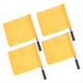 thumbnail image 1 of Bandera Amarilla de Árbitro Deportivo 4 Piezas Bandera de Árbitro de Eventos de Atletismo Bandera de Portería de Fútbol Bandera de Abanderado Manejar de Esponja, 1 of 5