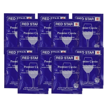 Premier Cuvee (10 Packs) Wine Yeast by Red Star (Best Yeast For Homemade Wine)