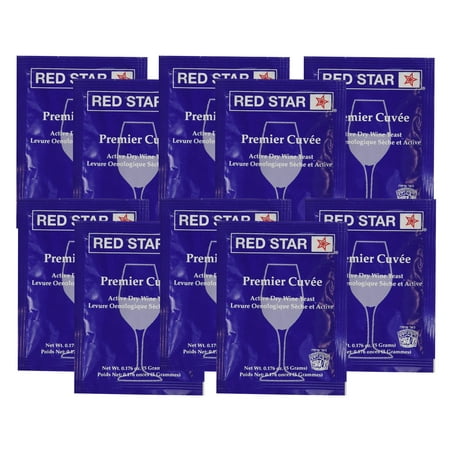 Premier Cuvee (10 Packs) Wine Yeast by Red Star (Best Yeast For Blueberry Wine)