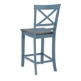 thumbnail image 4 of Powell Cothran 24" Indoor Wood Counter Stool, Set of 2, Blue, 4 of 8