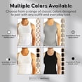 thumbnail image 3 of BROOKLYN VERTICAL Mens 6-Pack Tank Tops | Moisture-Wicking Ribbed Lightweight Undershirts, 3 of 6