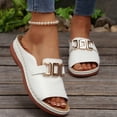 thumbnail image 5 of Domuza Womens Orthopedic Sandals Slip on Non Slip Arch Support Summer Flat Sandals Lightweight Hiking Shoes 2026 Soft Orthopedic Shoes White 8（EU-40）, 5 of 6