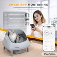 thumbnail image 6 of PawPetica Self Cleaning Cat Litter Box, Automatic Litter Box Self Cleaning, Open Top Large Litter Box for Multiple Cats, with Safety Protection, APP Control,Odor Removal, Waste Bags Included, Gray, 6 of 11