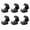 Noir, variante sur Clips Magnétiques de Gestion de Câbles (Lot de 6) - Organiseurs de Cordons Adhésifs pour Bureaux/murs, Sans Résidus