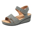 thumbnail image 3 of Domuza Orthopedic Casual Sandals for Women Non Slip Slip on Arch Support Summer Flat Sandals Lightweight Walking Shoes 2026 New Soft Foam Shoes Gray 10（EU-43）, 3 of 7