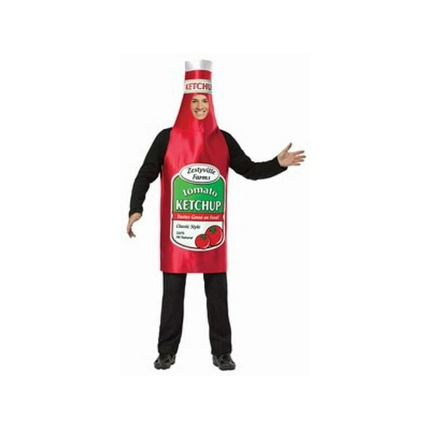 Zestyville Ketchup Men's Adult Halloween Costume, One Size, (4046
