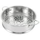 thumbnail image 2 of Cesta vaporera de 20 cm con prácticas asas de acero inoxidable. Rejilla para cocinar bollos al vapor, ideal para el hogar, la cocina o restaurantes (plateada)., 2 of 8