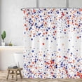 thumbnail image 2 of Sonernt American Flag Shower Curtain Celebration Red Blue Patriotic Stars Independence 4th of July Shower Curtains for US Bathroom Decor 72x72 Inch Polyester Fabric with Hooks, 2 of 7