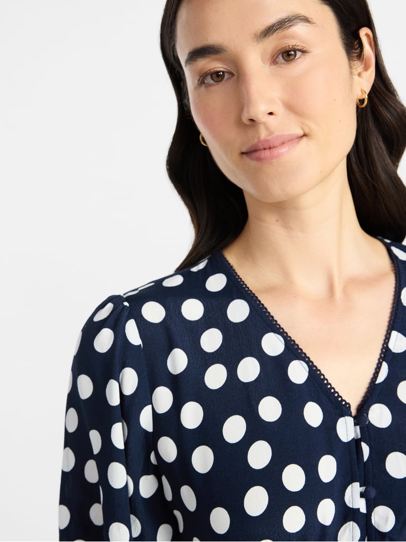 Time and Tru Women's Empire Waist Midi Dress with Short Sleeves, Sizes XS-XXXL - Walmart.com Time and Tru Women's Empire Waist Midi Dress with Short Sleeves, Sizes XS-XXXL - Walmart.com