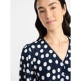 thumbnail image 4 of Time and Tru Women's Empire Waist Midi Dress with Short Sleeves, Sizes XS-XXXL, 4 of 5