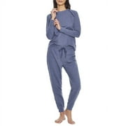 KAREN NEUBURGER Blue Granite Heather Dahlia Knit Pajama Set, US Large, NWOT