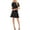 Rich Black, variant on CeCe Womens Crepe Ruffled Trim Shift Dress