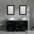 thumbnail image 3 of Wonline 60" Luxurious Bathroom Vanity and Sink Combo Wood Cabinet Top Round Ceramic Vessel Sink Faucet Drain Combo with Mirror Vanities Set,Black, 3 of 7