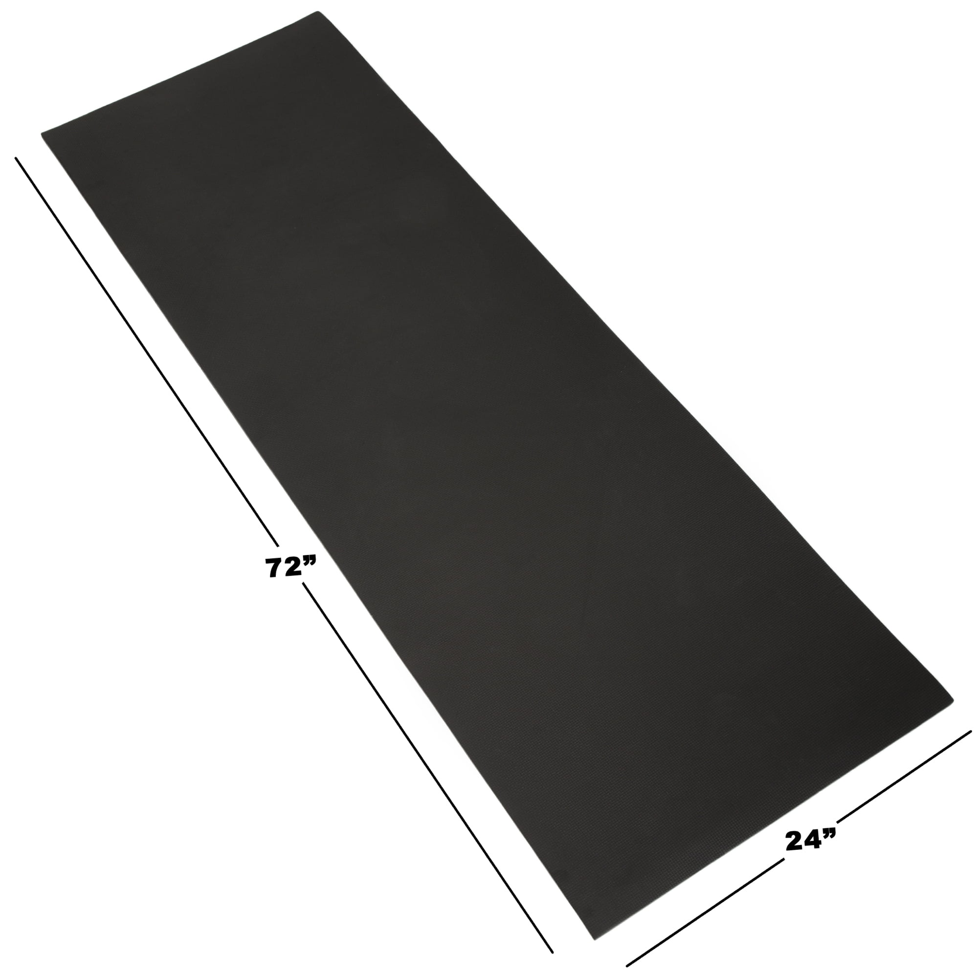 Wakeman Outdoors Extra-Thick, Non-Slip, NBR Foam Yoga Mat with Carrying Strap, 72" x 24", Black