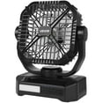 thumbnail image 1 of VEVOR 10400mAh Solar Fan Camping Fan with Solar Panel LED Lantern 7W 8 Inch, 1 of 9