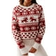 thumbnail image 1 of Sunloudy Suéter con estampado de copo de nieve de alce navideño para mujer, jersey de punto grueso informal de manga larga Sunloudy  moda, 1 of 9