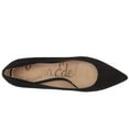 thumbnail image 4 of Sam Edelman Dori Black Suede Slip On Pointed Toe Kitten Heel Fashion Pumps (Black Suede, 11), 4 of 6
